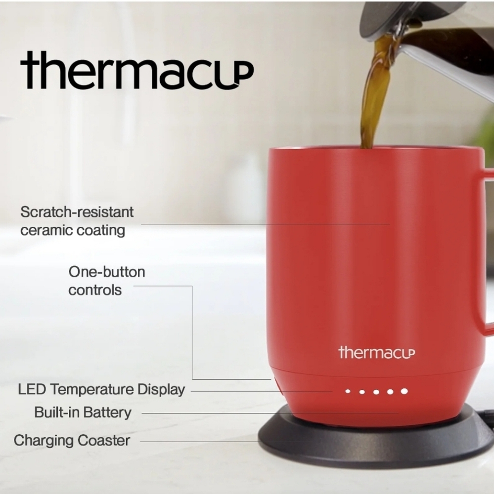 Red Thermacup Mug with Base